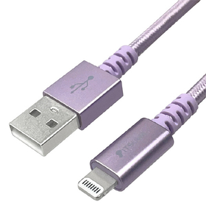 イツワ商事 USB-A to Lightningケーブル(1．5m) パープル MLTD2215PU-イメージ1