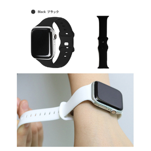 EGARDEN Apple Watch 49/45/44/42mm用SILICONE BAND ブラック EGD21777AWBK-イメージ17