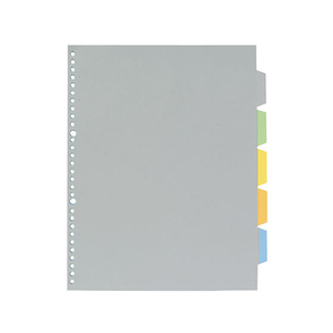 キングジム 透明ポケット用カラーインデックス(多穴)A4 5色5山30穴 F847248-7907P-イメージ1