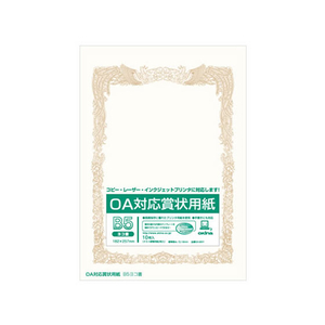 オキナ OA対応賞状用紙 B5横書き 業務用 100枚 F886758-SXAB5Y-イメージ1