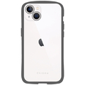 NATURALdesign iPhone 14/13用背面型ケース マットラバー加工 CHROME-CLEAR ブラック IP22-61-CHC02