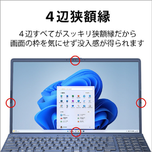 富士通 ノートパソコン LIFEBOOK AHシリーズ メタリックブルー FMVA50H3L-イメージ7