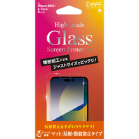 ディーフ iPhone 14 Pro Max用High Grade Glass (平面2．5D) マット DGIP22LPM3F