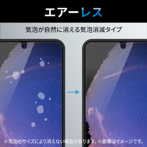 エレコム Galaxy S22用ガラスフィルム 高透明 PM-G221FLGG-イメージ6