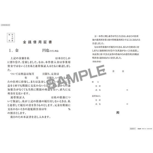 日本法令 金銭借用証書(B4/ヨコ書) FCK0943-イメージ2