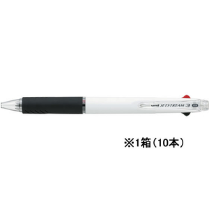 三菱鉛筆 ジェットストリーム3色ボールペン0.5mm 白 10本 1箱(10本) F884927-SXE340005.1-イメージ1