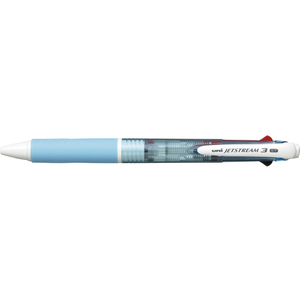 三菱鉛筆 ジェットストリーム3色ボールペン0.7mm水色 1本 F884930-SXE340007.8-イメージ1
