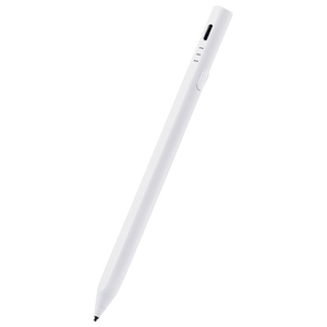 エレコム 充電式ハイブリッドタッチペン ホワイト P-TPACSTHY01WH-イメージ1