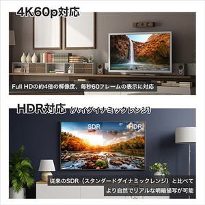 ホーリック 光ファイバー HDMIケーブル 10m 高耐久モデル HH100-804BB-イメージ6