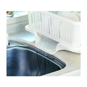 サンコープラスチック 皿立て水切りかご流 タテ型 パールホワイト F730822NO.1-イメージ2