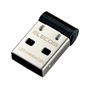 エレコム Bluetooth(R) USBアダプター(Class2) ブラック LBT-UAN05C2/N-イメージ1