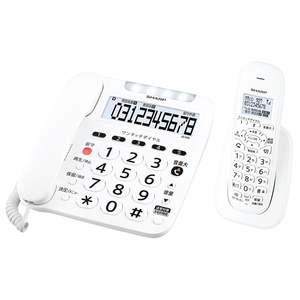 シャープ デジタルコードレス電話機(子機1台タイプ) ホワイト JD-V39CL-イメージ1