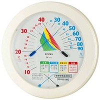 エンペックス 環境管理 温湿度計 「熱中症注意」 パールホワイト塗装仕上げ TM-2482