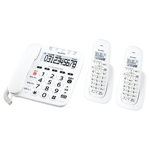 シャープ デジタルコードレス電話機(子機2台タイプ) ホワイト JD-V39CW-イメージ1