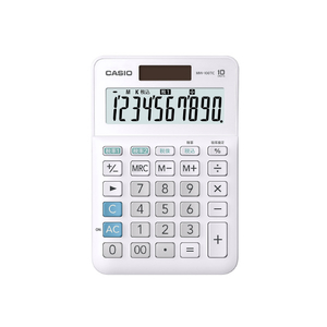 カシオ W税率電卓 ホワイト MW-100TC-WE-N-イメージ1