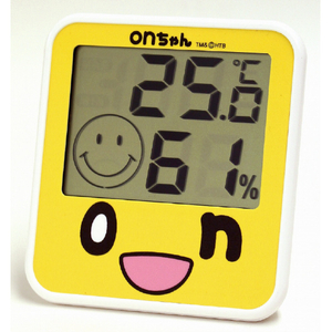 エンペックス onちゃん デジタル温湿度計 onちゃんフェイス TD8484-イメージ1