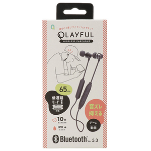 クオリティトラストジャパン Bluetooth低遅延ステレオイヤフォンマイク ブラック QB-081CBK-イメージ4