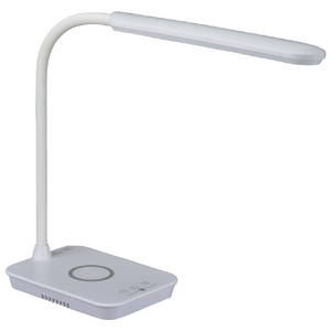 オーム電機 LEDデスクライト ワイヤレス充電機能付 ホワイト ODS-LDQ338K-W-イメージ1