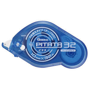 ゼネラル テープのり PITATA32 本体 クリアブルー F876570-GB-601B-イメージ1