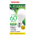 東芝 LED電球 E17口金 全光束760lm(5．9W小形電球タイプ) 昼白色相当 LDA6N-H-E17S60V2