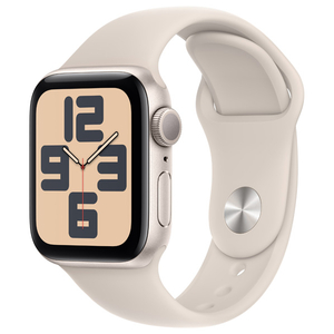 Apple Apple Watch SE(GPSモデル)- 40mm スターライトアルミニウムケースとスターライトスポーツバンド - S/M MR9U3J/A-イメージ1