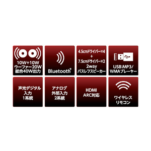 オリオン Bluetooth機能搭載サウンドバー ORION サウンドバー SBS-900BT-イメージ16