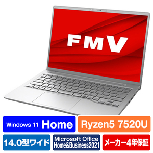 富士通 ノートパソコン e angle select LIFEBOOK ファインシルバー FMVM55J1SE-イメージ1