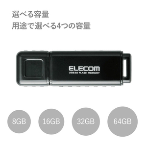 エレコム バリュータイプUSB3．0メモリ(32GB) ブラック MF-HSU3A32GBK-イメージ6