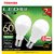 東芝 LED電球 E17口金 全光束760lm(5．9W小形電球タイプ) 昼白色相当 2個入 LDA6N-G-E17S60V2P-イメージ1