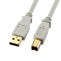 サンワサプライ USB2．0ケーブル(2m) ライトグレー KU20-2HK2