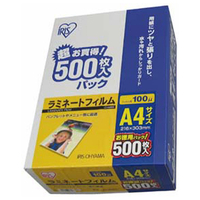 アイリスオーヤマ ラミネートフィルム100μm(A4サイズ・500枚入) LZA4500