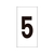 日本緑十字社 数字ステッカー 5 数字-5(中) 50×25mm 10枚組 オレフィン FC165GH-8151342-イメージ1
