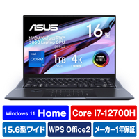 ASUS ノートパソコン ASUS Zenbook Pro X テックブラック UX7602ZM-ME137X