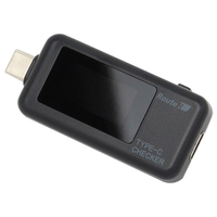 ルートアール 双方向入力・画面回転・多機能表示 USB Type-C電圧・電流チェッカー ブラック RT-TCRXB