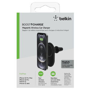 BELKIN MagSafe対応 磁気ワイヤレス車載充電器 BOOST↑CHARGE ブラック WIC004BTBK-NC-イメージ8