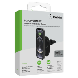 BELKIN MagSafe対応 磁気ワイヤレス車載充電器 BOOST↑CHARGE ブラック WIC004BTBK-NC-イメージ9