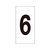日本緑十字社 数字ステッカー 6 数字-6(中) 50×25mm 10枚組 オレフィン FC166GH-8151343-イメージ1