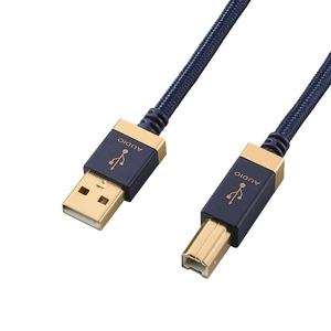 エレコム USB AUDIOケーブル(USB A-USB B) 2．0m ネイビー DH-AB20-イメージ1