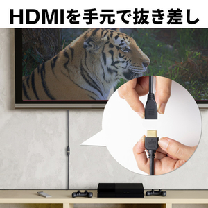 サンワサプライ ハイスピードHDMI延長ケーブル(3Dコネクタ)1．0m ブラック KM-HD20-3DEN10N-イメージ17