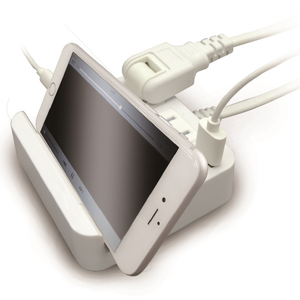 トップランド USB付きスタンドタップ 1．5m(コンセント4個口+USBポート2個口) ホワイト M4244-イメージ2