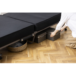 アイリスオーヤマ 折りたたみベッド(ポケットコイルタイプ) ブラック OTBPSNﾌﾞﾗﾂｸ-イメージ9