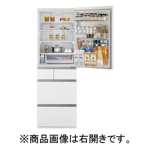 パナソニック 【左開き】457L 5ドア冷蔵庫 セラミックオフホワイト NR-E46HV1L-W-イメージ2