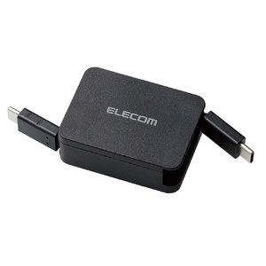 エレコム USB2．0ケーブル(巻取り、C-C) ブラック MPA-CCRLA07BK-イメージ2