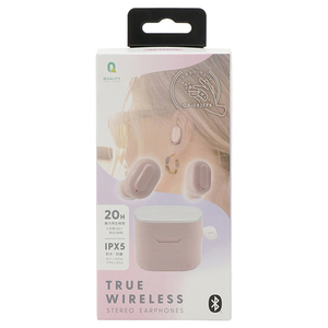 クオリティトラストジャパン Bluetooth ver5．1 完全ワイヤレスイヤフォン ピンク QB082FPK-イメージ4
