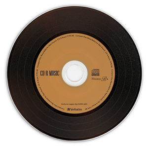Verbatim シックなカラーのレコードデザイン音楽用CD レコードデザインPhono-R 5枚組 AR80FHX5V7-イメージ6