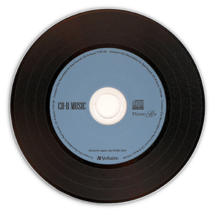 Verbatim シックなカラーのレコードデザイン音楽用CD レコードデザインPhono-R 5枚組 AR80FHX5V7-イメージ8