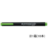 コクヨ 蛍光OAマーカープリフィクス シングル ライトグリーン10本 1箱(10本) F827018PM-L102G