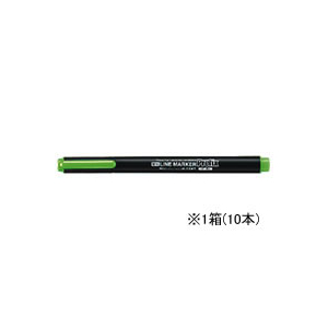 コクヨ 蛍光OAマーカープリフィクス シングル ライトグリーン10本 1箱(10本) F827018-PM-L102G-イメージ1