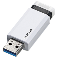 エレコム USB3．1(Gen1)対応ノック式USBメモリ(16GB) ホワイト MF-PKU3016GWH