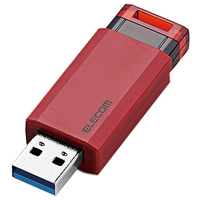 エレコム USB3．1(Gen1)対応ノック式USBメモリ(32GB) レッド MF-PKU3032GRD